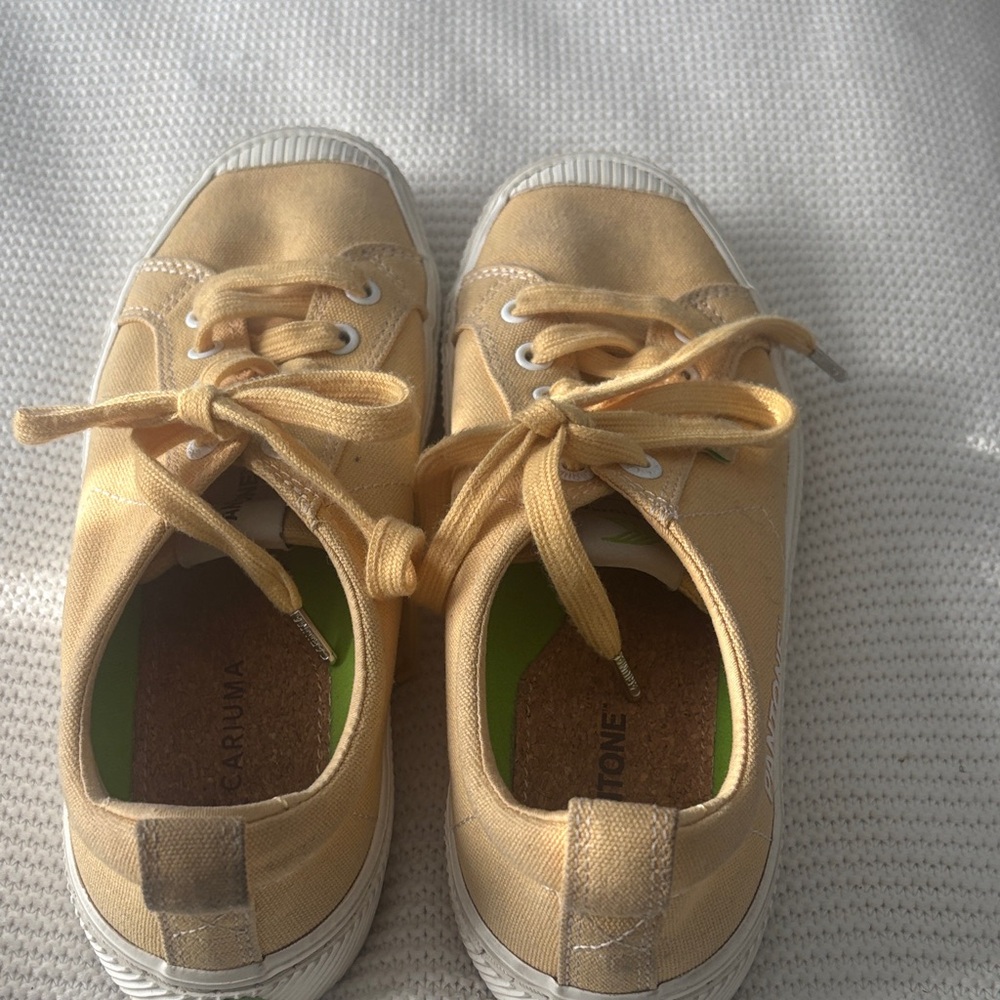 Cariuma Mustard Canvas Sneakers